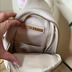 Antik Kraft | Bags | Antik Kraft Cream Textured Backpack 